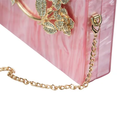 Bling Acrylic Clutch-Pink